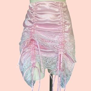 Dolls Kill Pink Asymmetrical Skirt